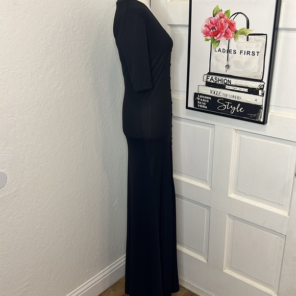 L’Academie Esperanza Black Button Front Maxi Dress Size XS - Picture 4 of 9